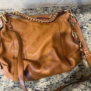 Michael Kors leather purse zipper center closure